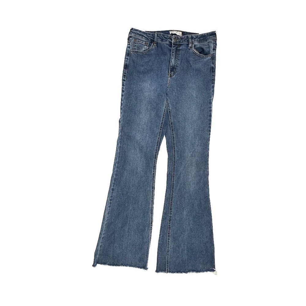 Garage Medium Blue High-Rise Flare Jeans